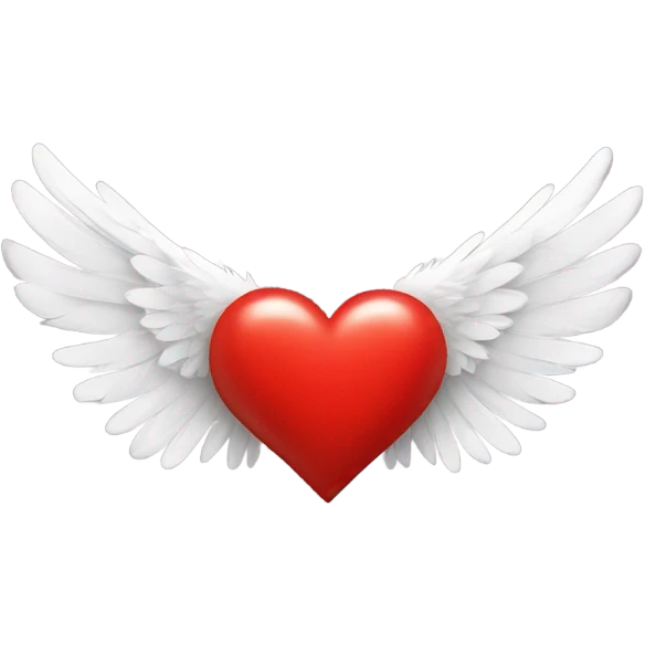 Red heart with wings emoji
