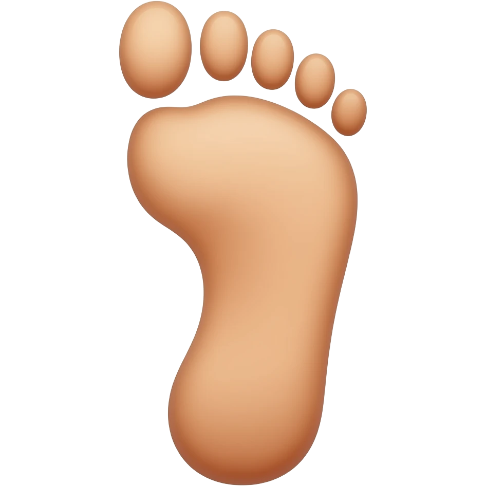 trace of foot emoji