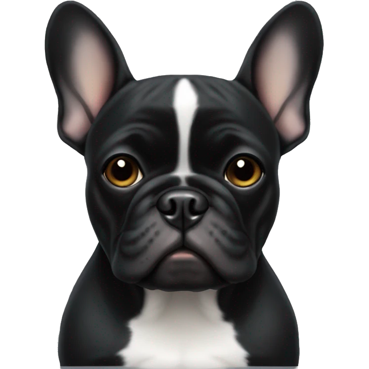Black French bulldog  emoji