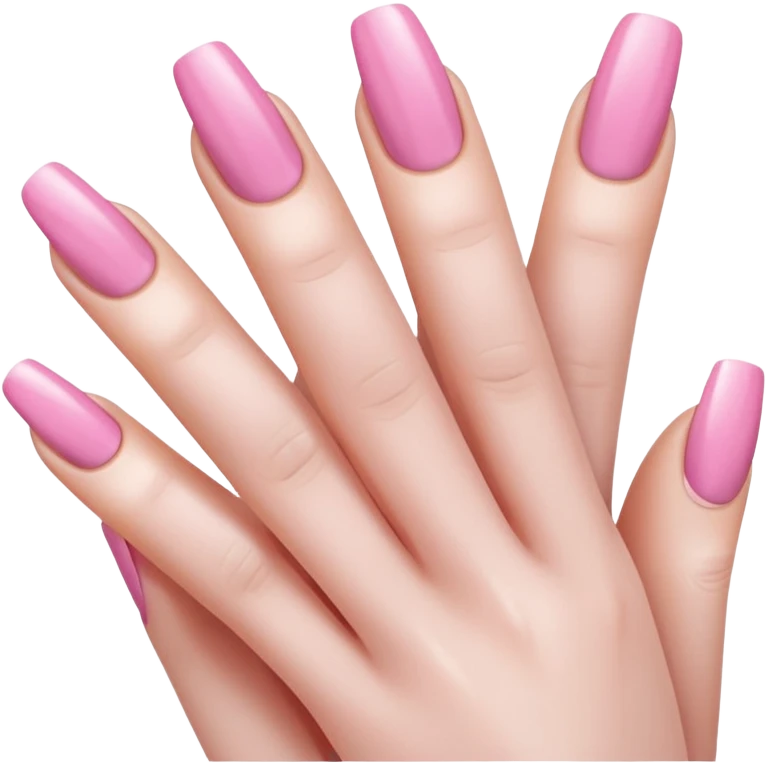 French square tip long nails emoji