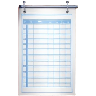 Wooden plank, measuring tape, red theater curtain, and blueprint sheet arranged in a balanced, creative cluster. emoji