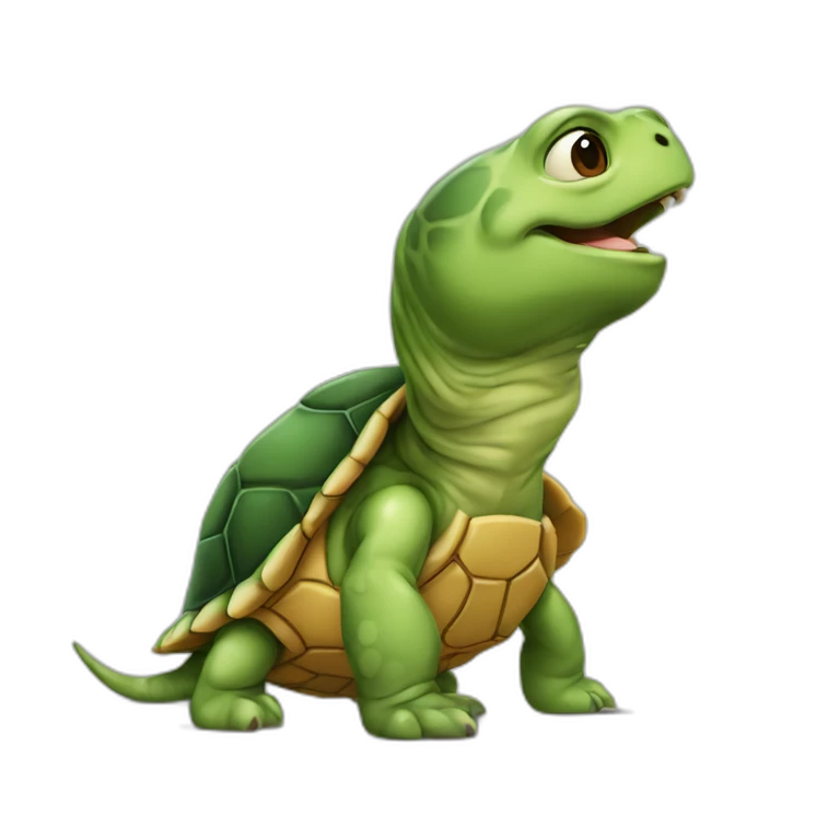 Tortue qui mange un chien emoji