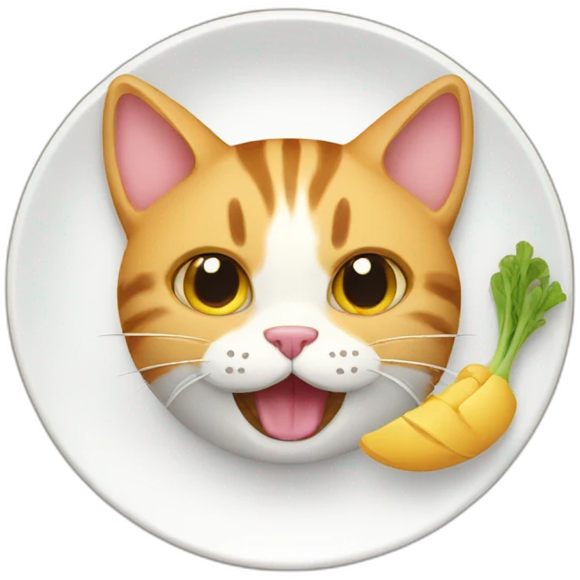 Cat eat emoji