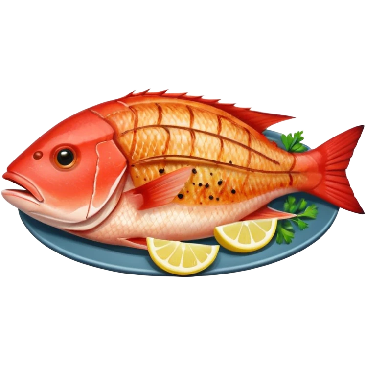 red snapper fish dinner emoji