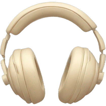 headphones for music Beige Aesthetic emoji