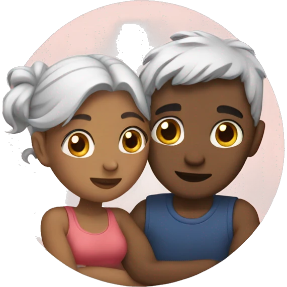 Couple cuddling emoji