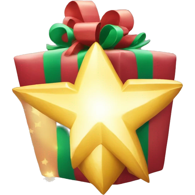 Christmas star shining present  emoji
