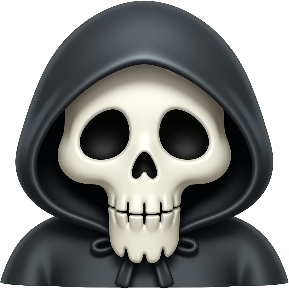 Cute funny grim reaper emoji