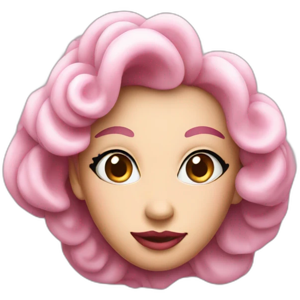 Une perle rose emoji