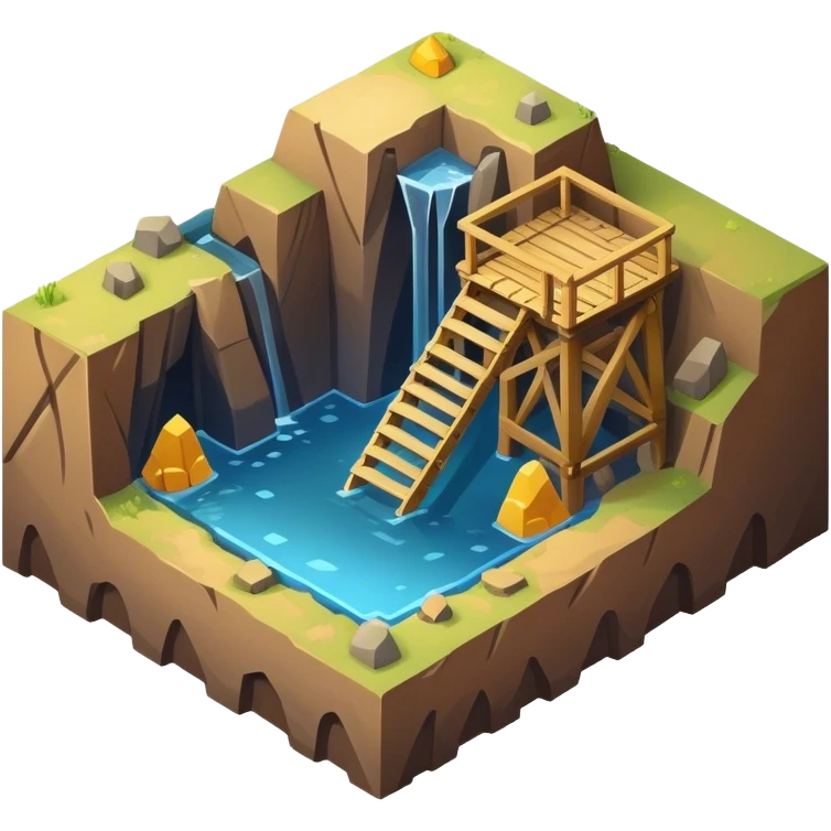 isometric mineshaft  emoji