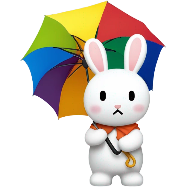 Miffy holding an umbrella emoji