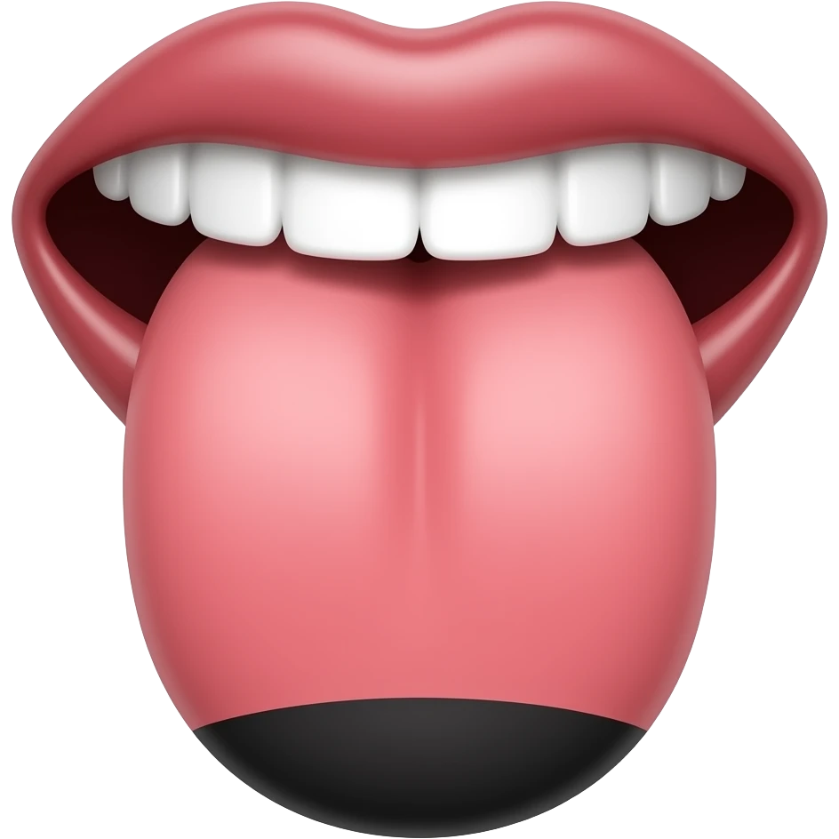 put a black tip on the tounge emoji