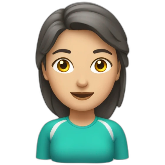 Mujer mayor haciendo gimnasia emoji