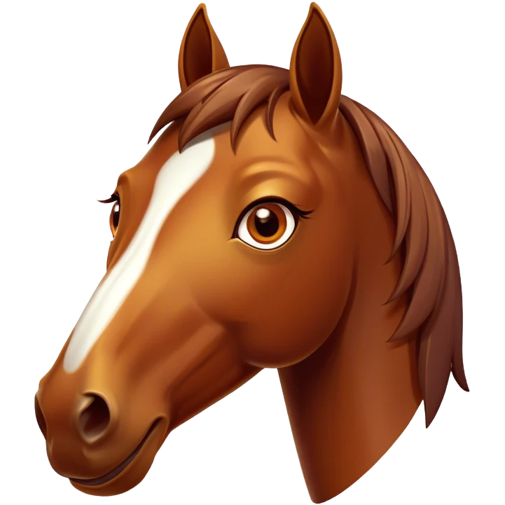 Cinematic Comical Bay Horse Portrait Emoji, Head tilted dramatically with an exaggeratedly amused expression, featuring a striking bay fur with a glossy finish and bold accents, wide, expressive amber eyes filled with playful disbelief, Simplified yet hilariously expressive features, highly detailed, glowing with a slightly sassy glow, high shine, dramatic yet playful, stylized with an air of cheeky mischief, bright and endearing, soft glowing outline, capturing the essence of a spirited and over-the-top horse, so meme-worthy it feels like it could side-eye its way into internet fame instantly! emoji