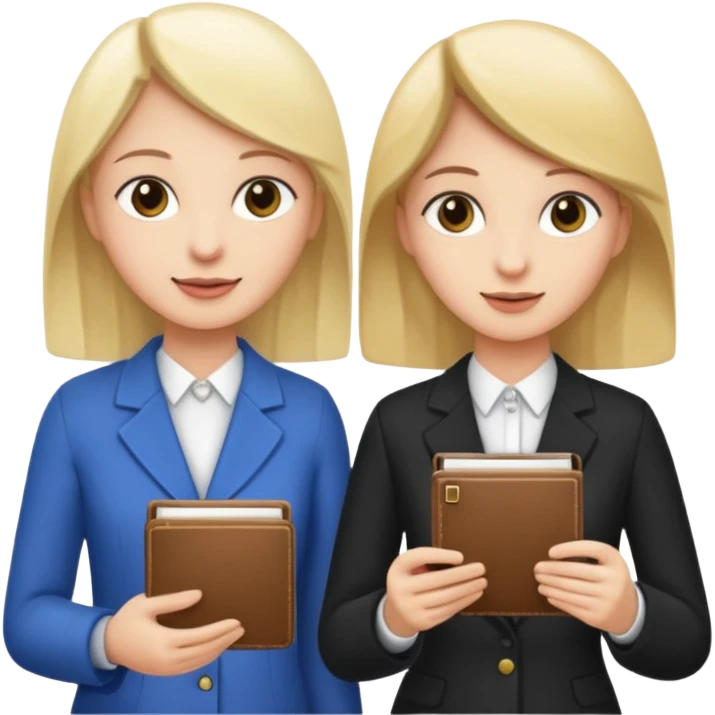 two people exchanging contacts, one handing an address book or smartphone to the other emoji