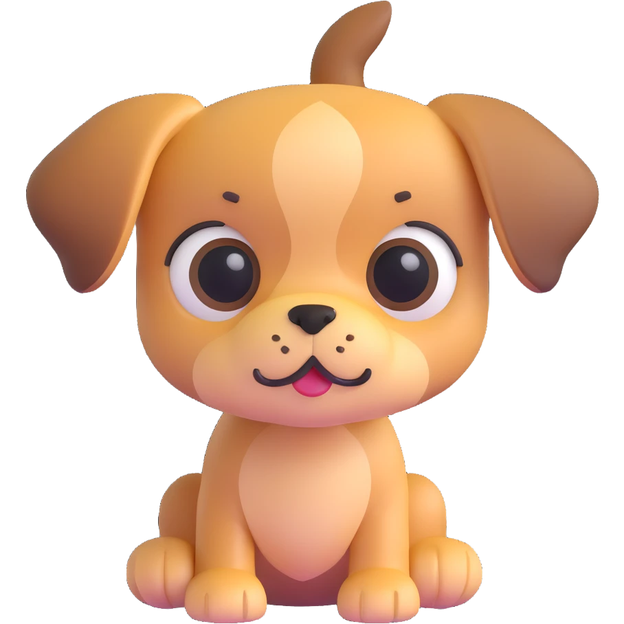 cute puppy dog with big eyes emoji