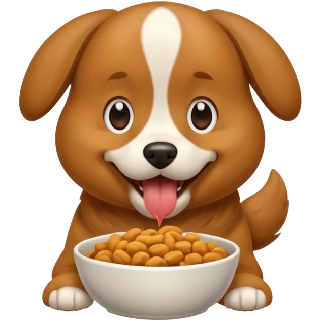 Dog with food  emoji