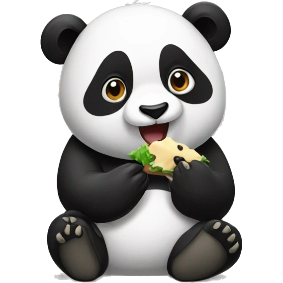 Panda eating  emoji