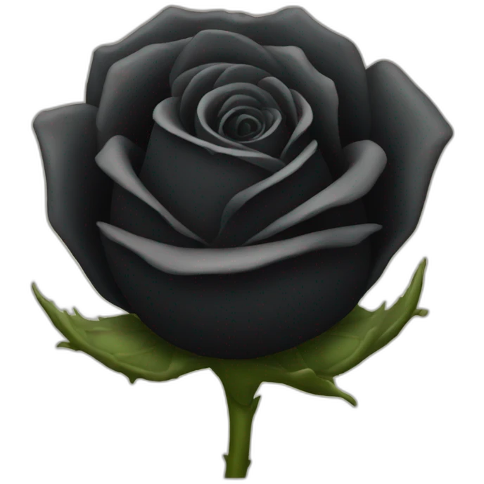 Black rose ball down  emoji
