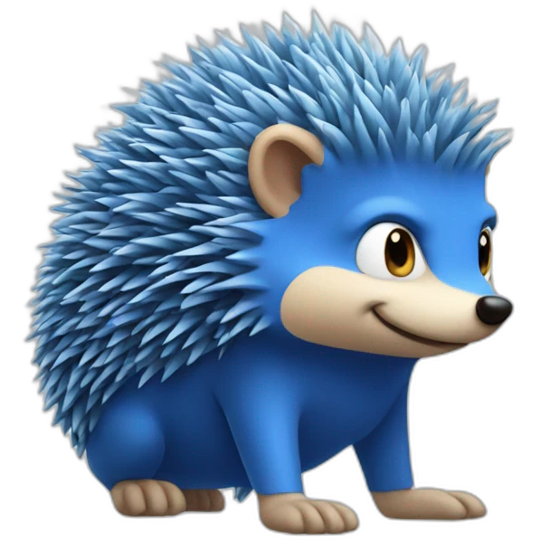 blue hedgehog emoji