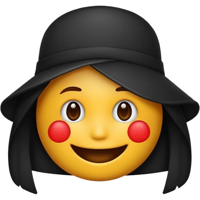 Quiero un emoji con una gorrita negra con las letras CH en color rojo emoji