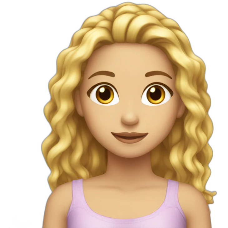 Shakira cheveux châtains emoji