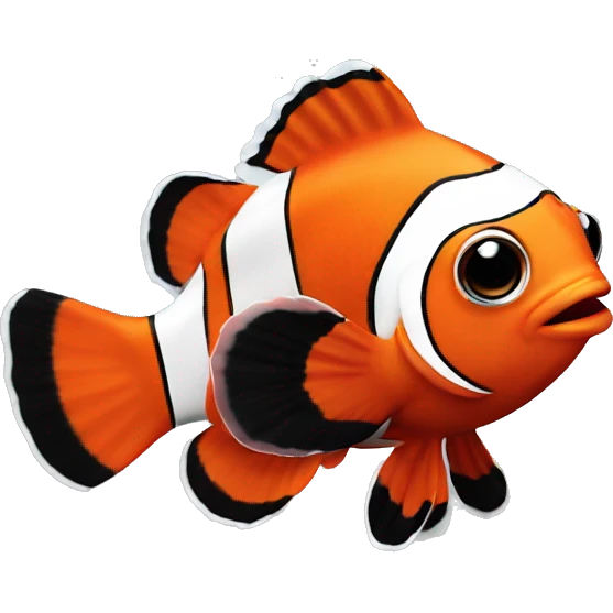 Clown fish in coral emoji