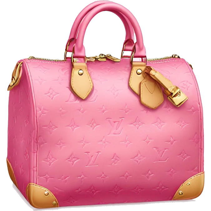 louis vuitton bag in pink emoji