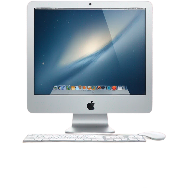 light pink imac desk top computer back view emoji