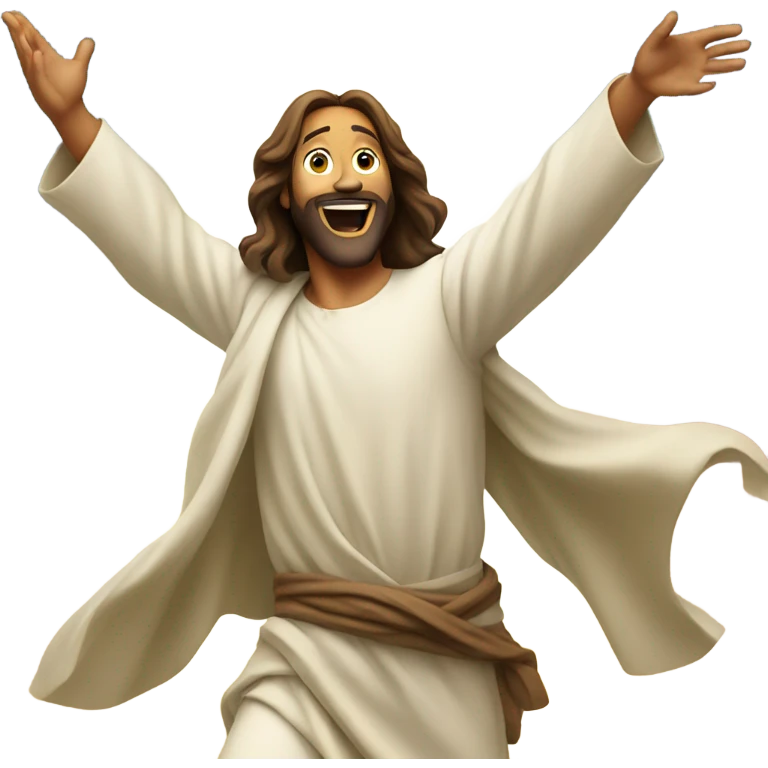 Excited Jesus Dancing emoji