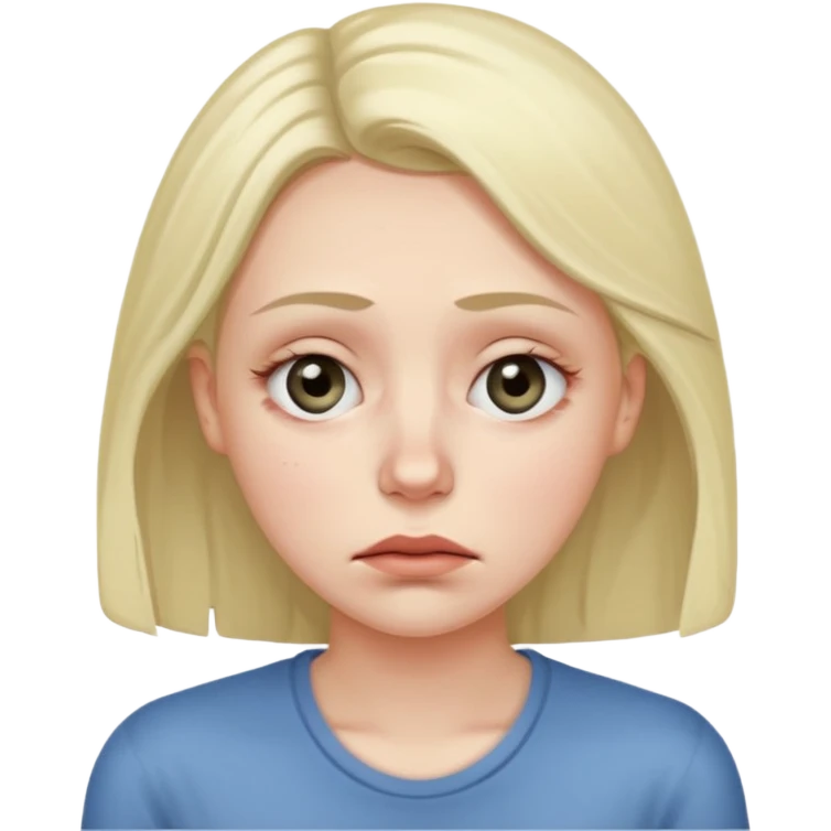 Уставшая женщина с мешками под глазами  emoji