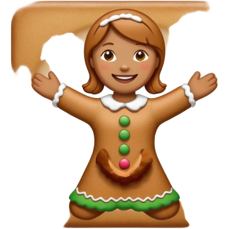Gingerbread woman emoji