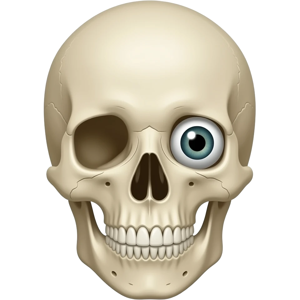 Now make a skeleton with a cyclops eye emoji