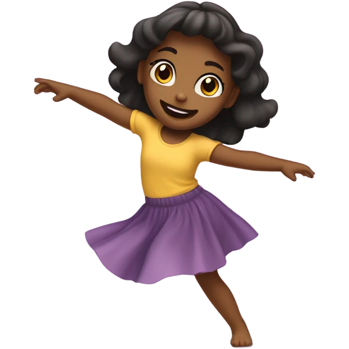 little girl dancing emoji