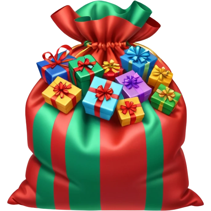 Christmas gift sack opened emoji