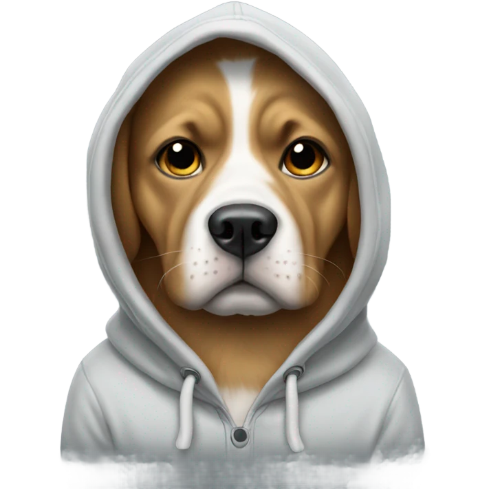Dog wearing hoodies  emoji
