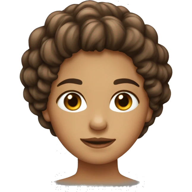 Fille cheveux crepus brown  emoji