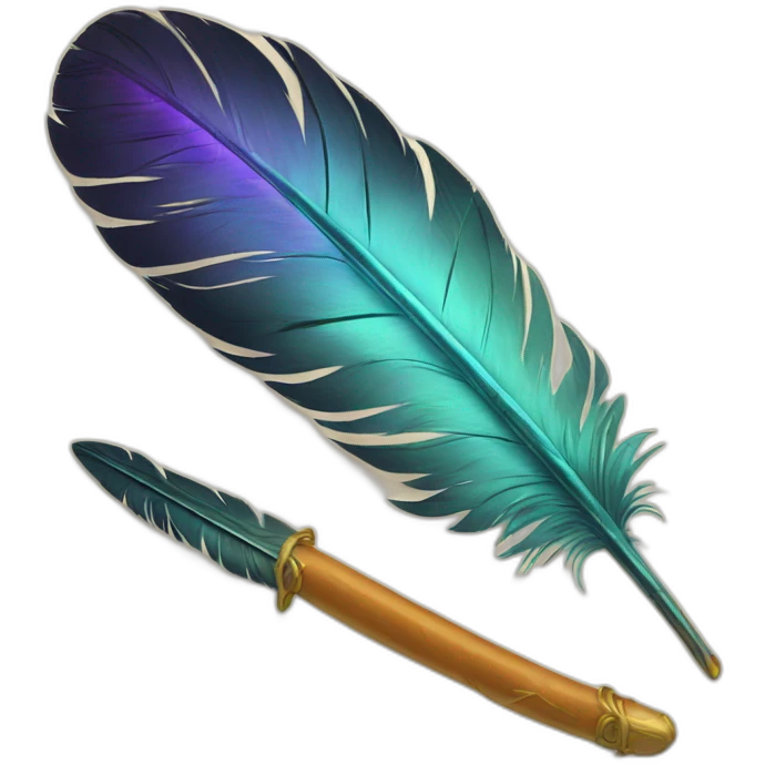 magic feather writting emoji