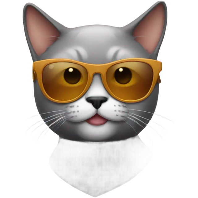 Cat with sunglasses emoji