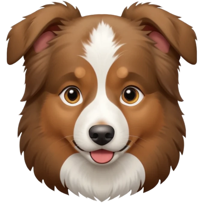Australian shepherd that is white and brown  emoji