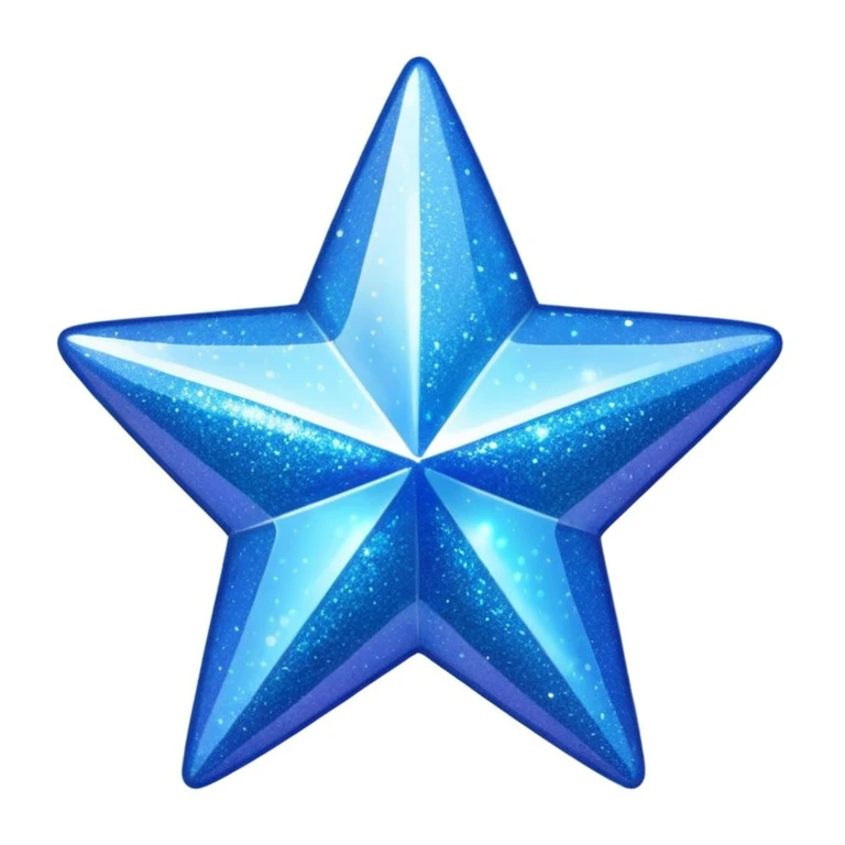 blue glitter star emoji