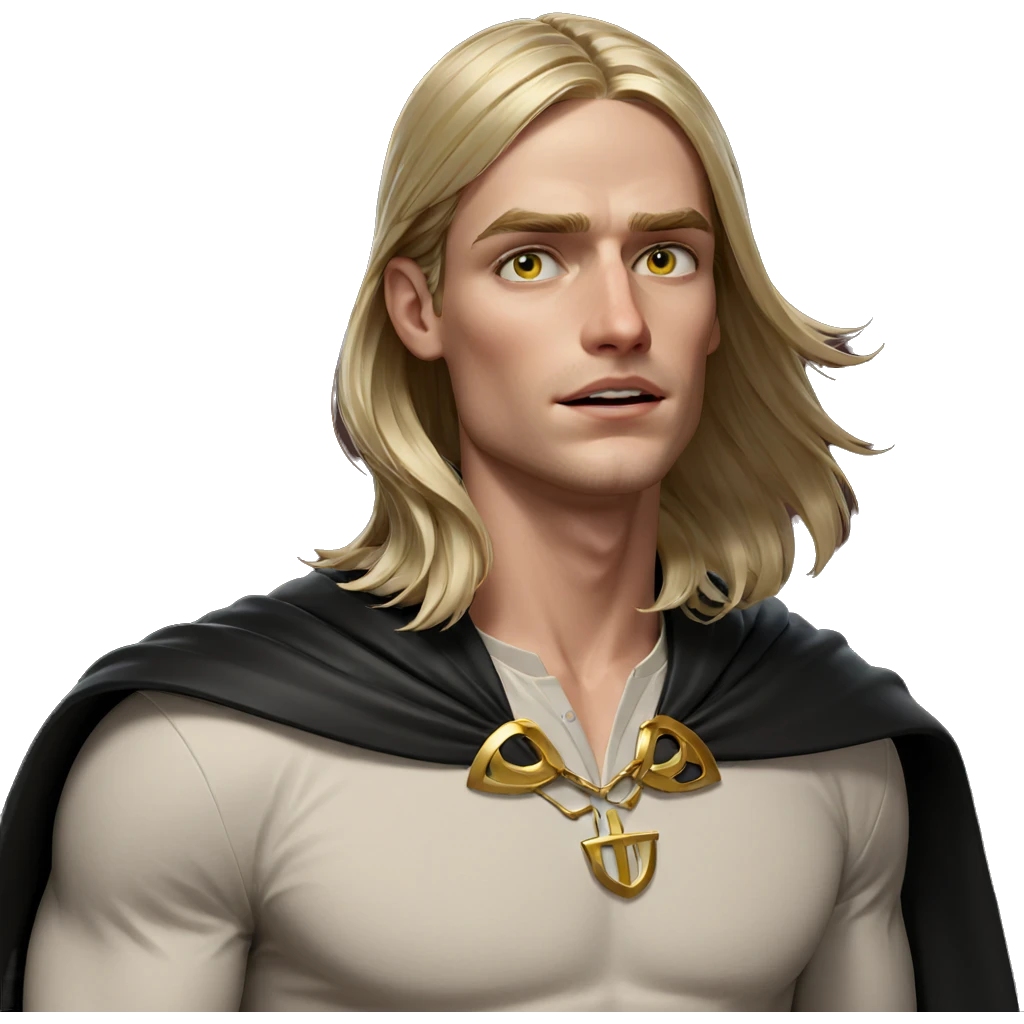blonde boy in a cape emoji