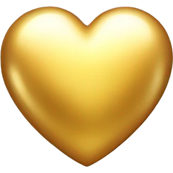 Glowing gold heart  emoji