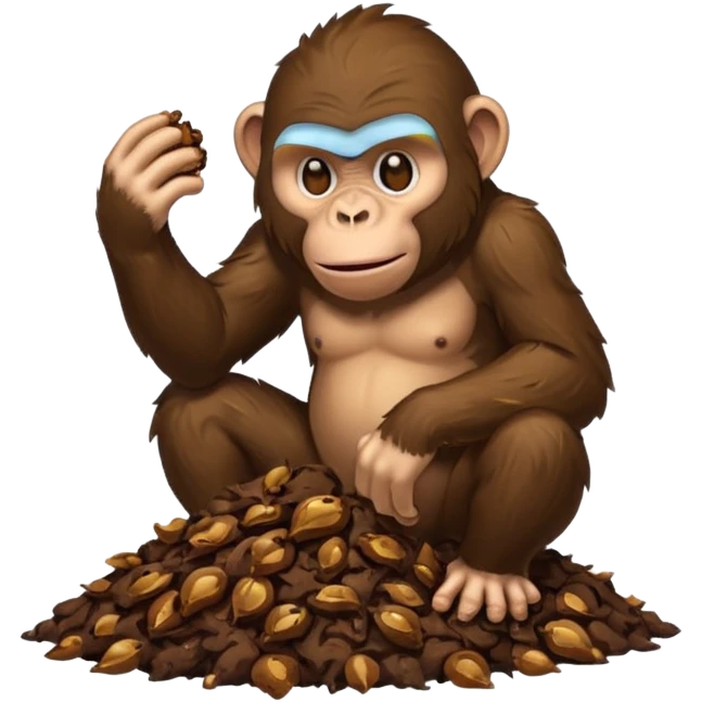 🦍 +💩 sticker  emoji