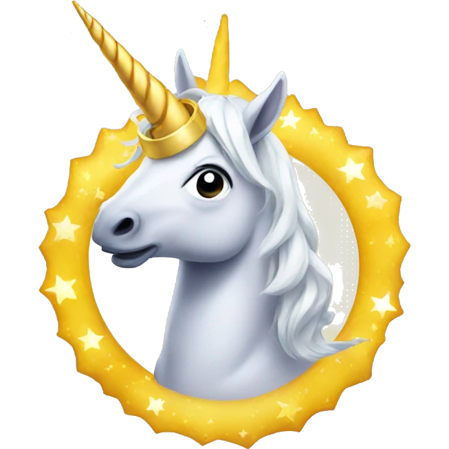 Unicornio con corona emoji