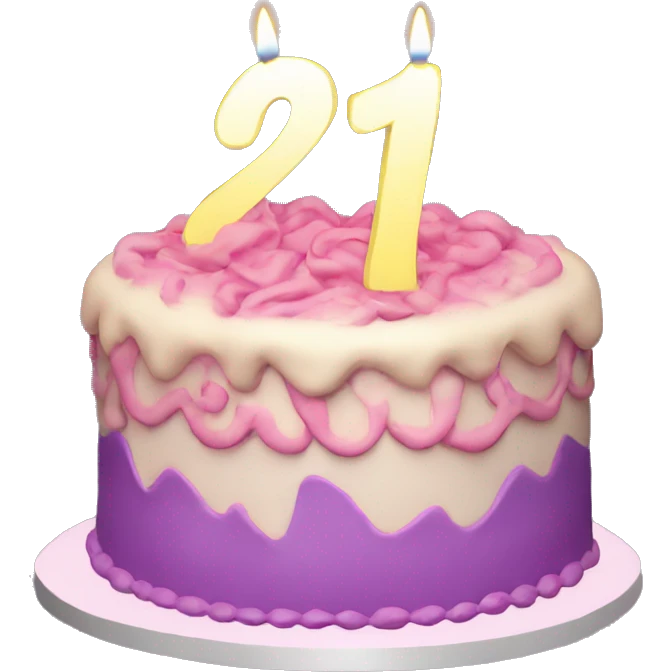 21st birthday cake  emoji