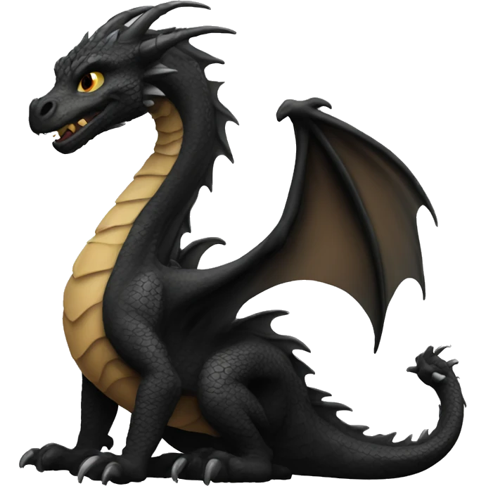 Dragon black emoji