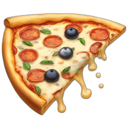 Chat bleu avec de la pizza emoji