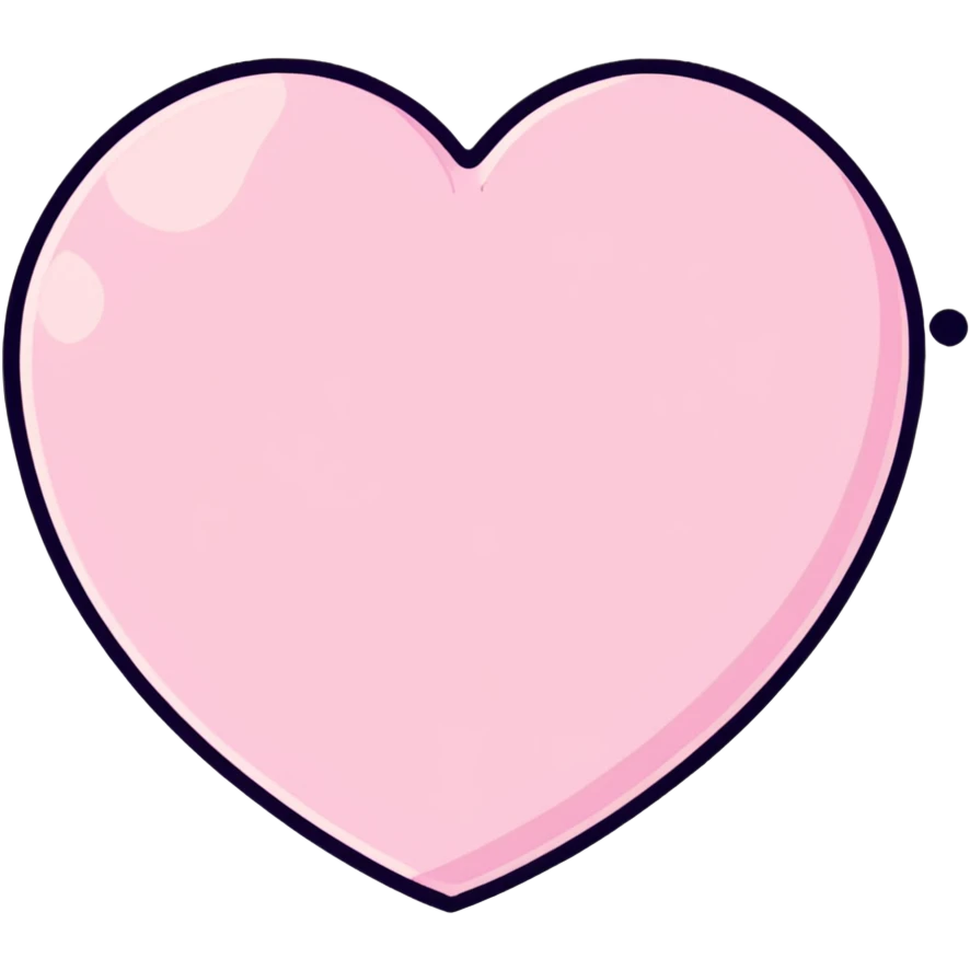 pastel pink heart and pastel pink sparkles emoji