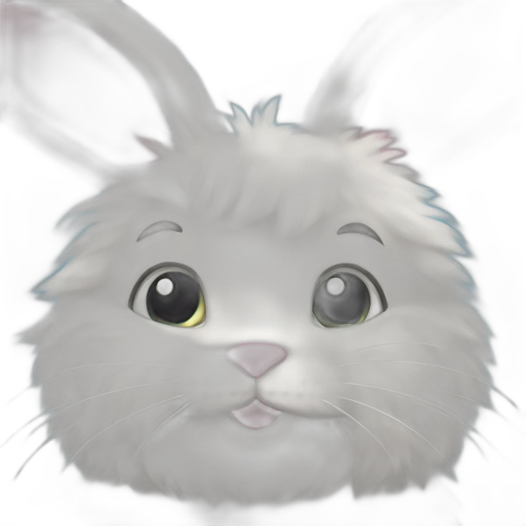Fluffy bunny emoji